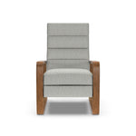 Elton Manual Recliner Chair, Iris Fossil Performance Fabric/Walnut