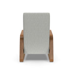 Elton Manual Recliner Chair, Iris Fossil Performance Fabric/Walnut