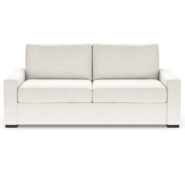 Rogue Sleeper Sofa, Artemis Snow Performance Fabric/Ebony, Queen Plus, 83"W