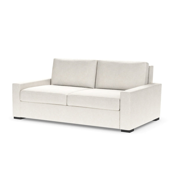 Rogue Sleeper Sofa, Artemis Snow Performance Fabric/Ebony, King, 93"W