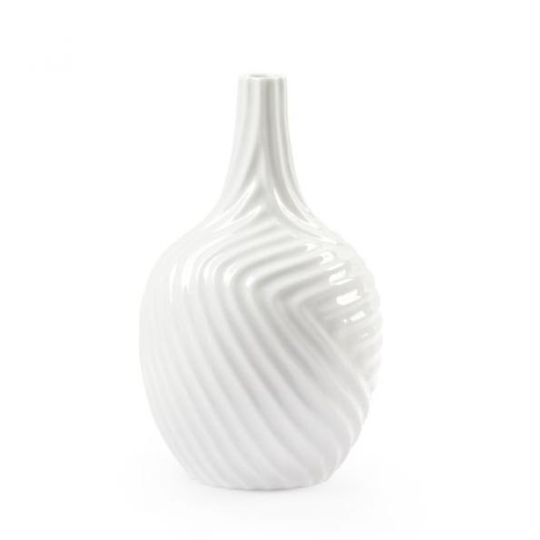 Dune Vase, Cool White, 7.5"Dia x 12.5"H