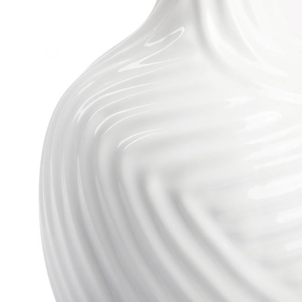 Dune Vase, Cool White, 7.5"Dia x 12.5"H