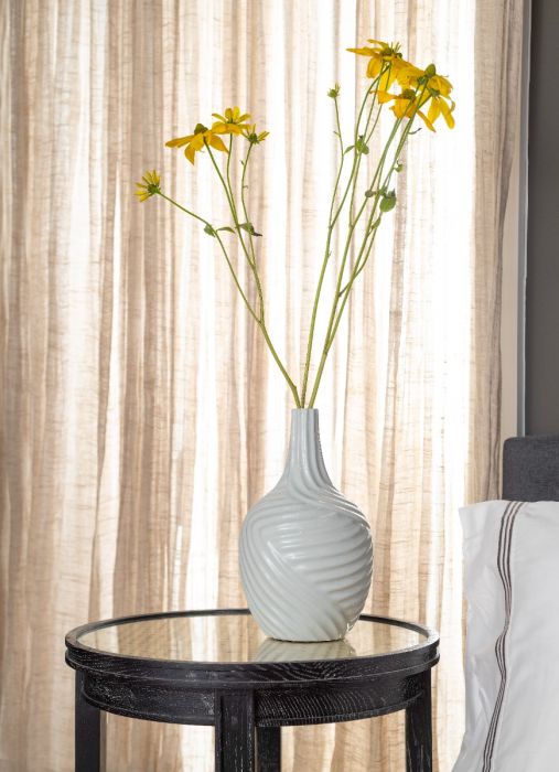 Dune Vase, Cool White, 7.5"Dia x 12.5"H