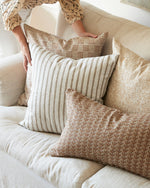 Kythira Washed Pista Linen Cushion, 20" x 20"