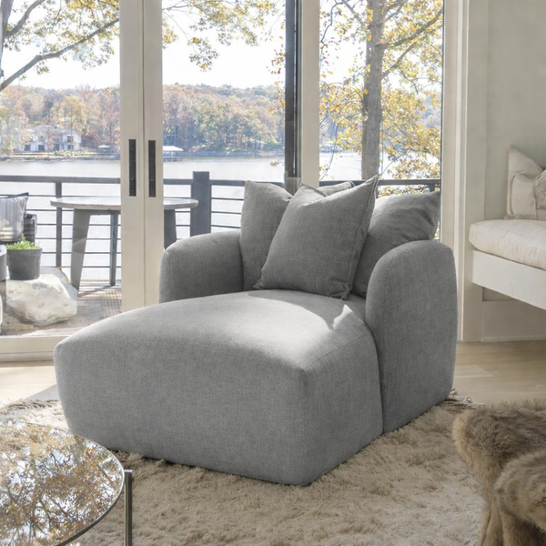 Emile Chaise, Healey Pebble, 43" W x 64" L