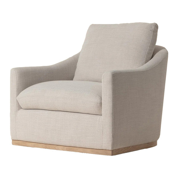 Corbin Swivel Chair, Effie Linen