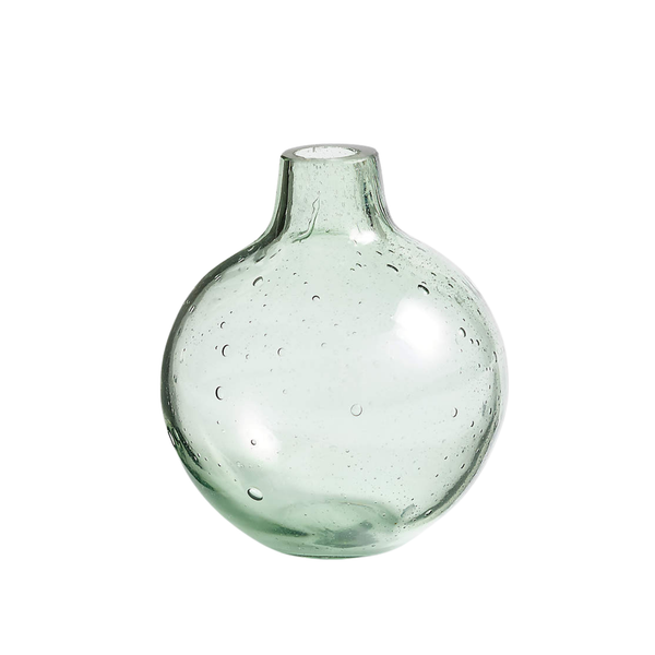 Eider Bud Vase - Smoke Green Glass, 3"