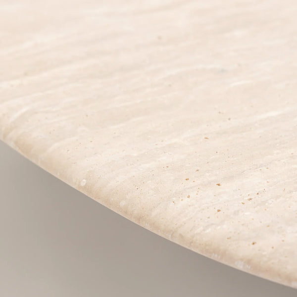 Eden Coffee Table,  Espresso Oak, Travertine, 47.2"Dia