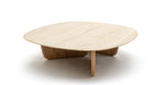 Eden Coffee Table, Light Oak, Travertine, 47.2" Dia