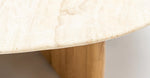 Eden Coffee Table, Light Oak, Travertine, 47.2" Dia