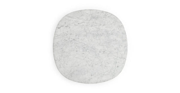 Eden Coffee Table,  Espresso Oak, Marble, 39.4"Dia × 13.8" H
