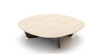 Eden Coffee Table,  Espresso Oak, Travertine, 47.2"Dia