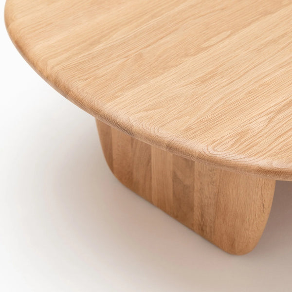 Eden Coffee Table, Light Oak, 39.4"Dia × 13.8"H