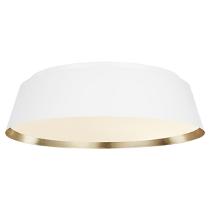 Asher Large Flush Mount, Matte White