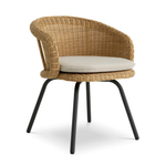 Nolan Outdoor Dining Chair - Viola Sand/Faux Rattan, 24.02"W
