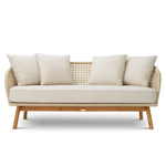 Trinity Outdoor Sofa - Viola Sand/Natural Teak, 70.87"W
