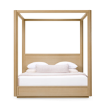 Tribeca Canopy Bed, King size - Natural Oak Veneer