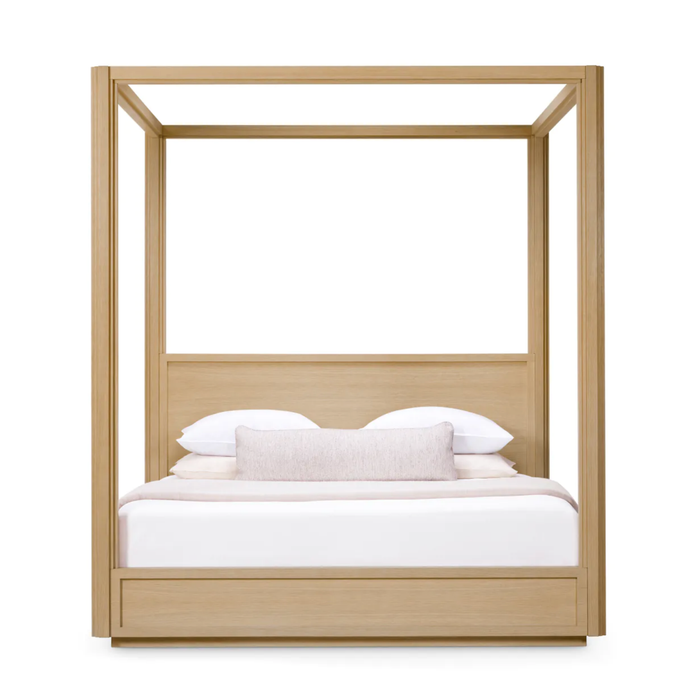 Tribeca Canopy Bed, King size - Natural Oak Veneer