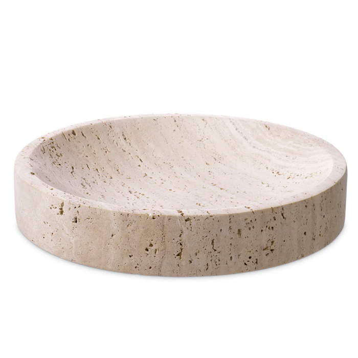 Moca Bowl - Travertine, 12.01" Dia