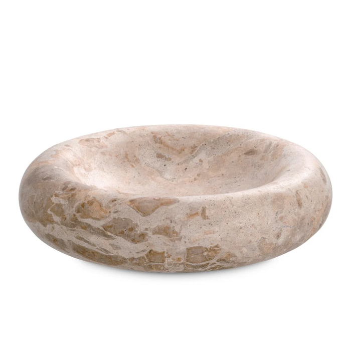 Lizz Bowl - Brown Marble, 9.65" Dia