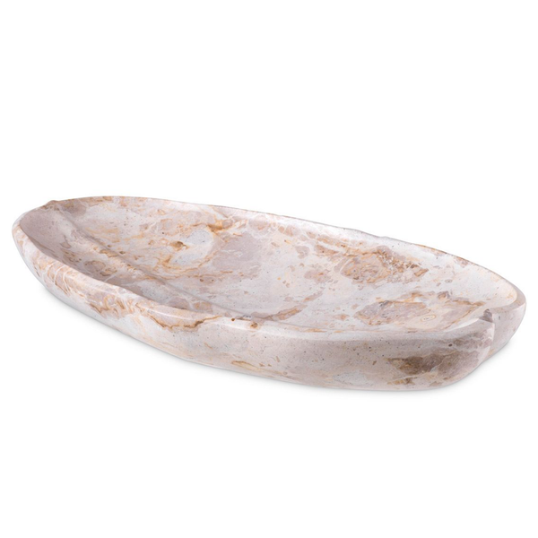 Loulou Tray - Brown Marble, 19.29" W