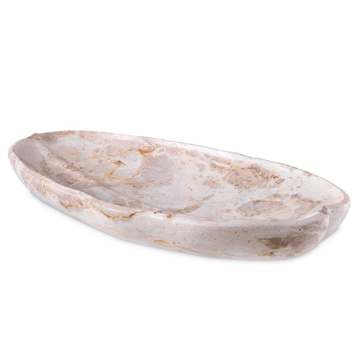 Loulou Tray - Brown Marble, 19.29" W