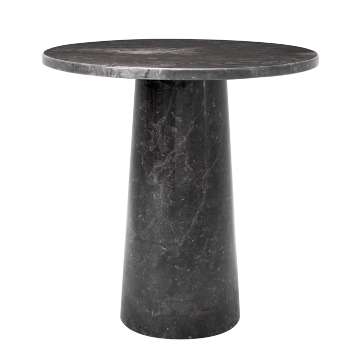 Terry Side Table - Grey Marble, 21.65"Dia