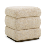 Fifth Stool - Winslow Chenille Beige, 19.29"Dia