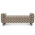 Del Vale Bench - Chevron Brown