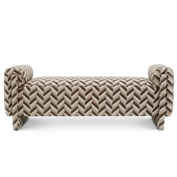 Del Vale Bench - Chevron Brown