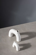 Elia Vase, White, 10.25" x 7.5"