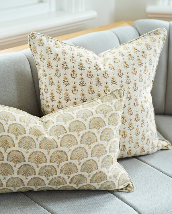 Nori Elm Linen Cushion, 14" x 22"
