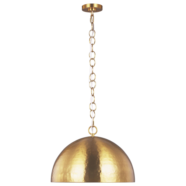 Whare Large Pendant, Burnished Brass