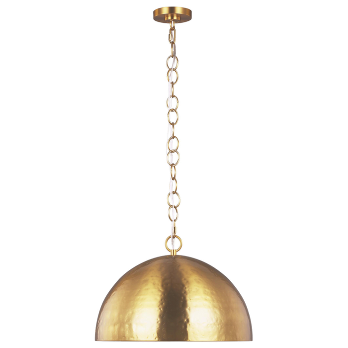 Whare Large Pendant, Burnished Brass