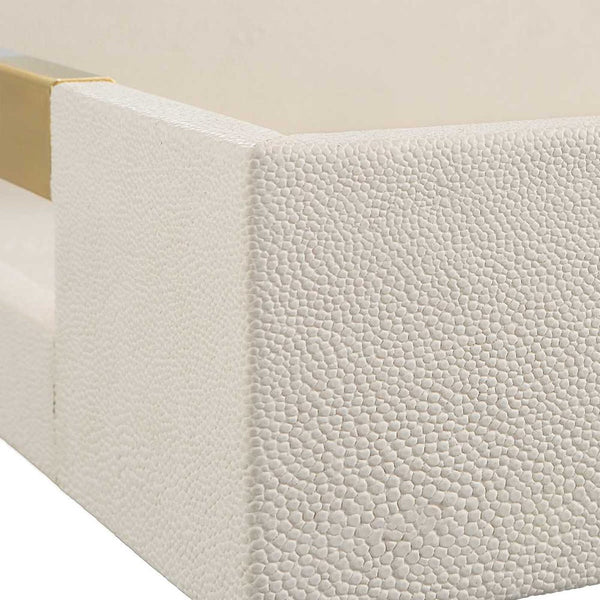 Wessex Tray, White, 19"W x 3"H x 14"D