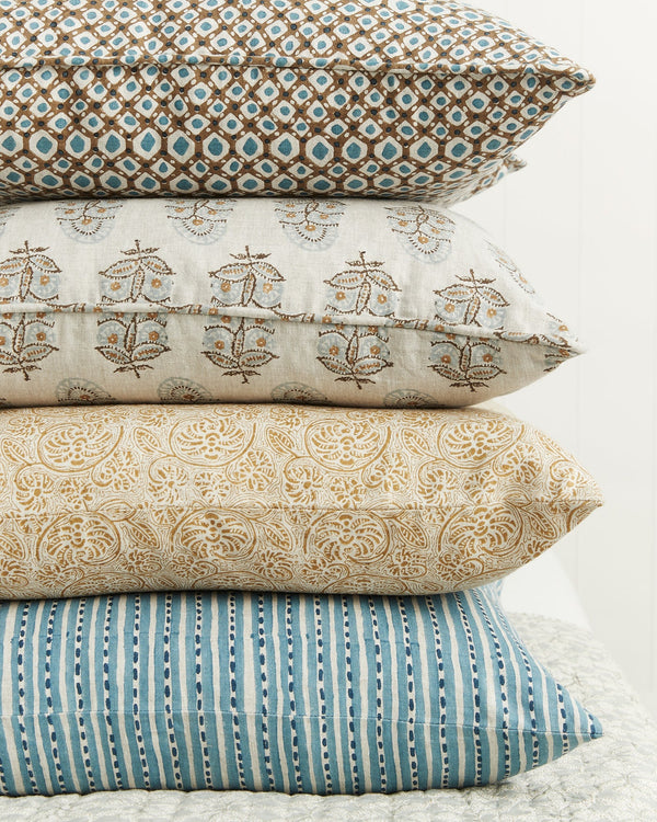 Zhao Tobacco Linen Cushion , 20" x 20"