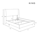 Clare Shelter Bed, White Twill, King & Queen