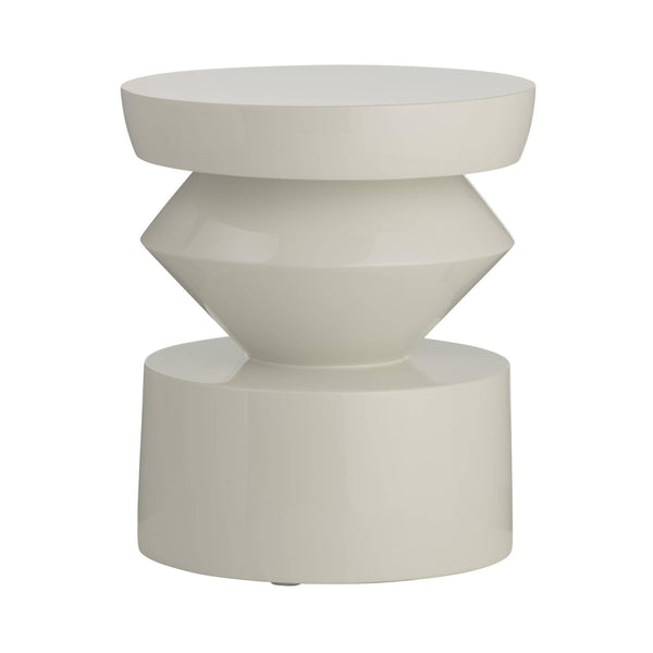 Uma Accent Table - Ivory, 16"Dia