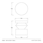 Uma Accent Table - Ivory, 16"Dia