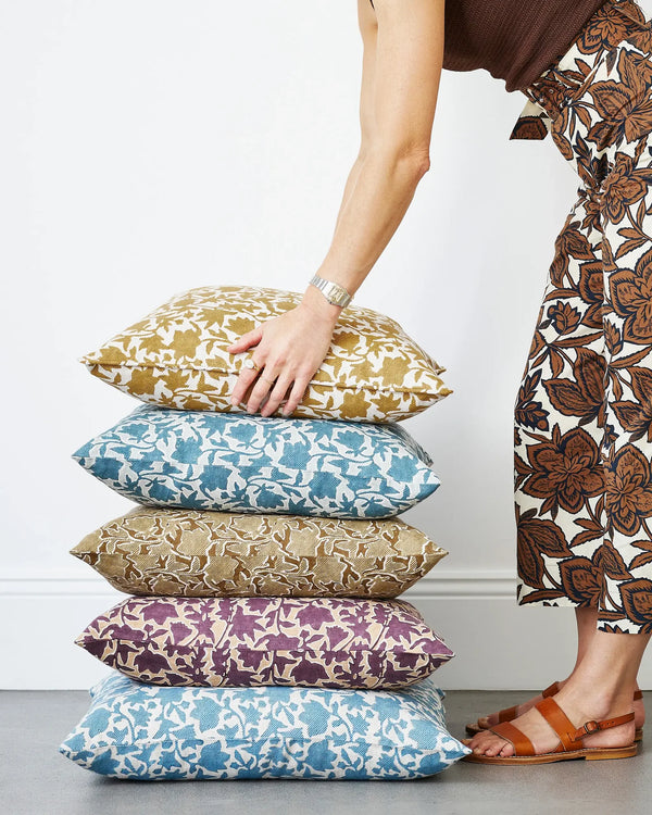 Kalimera Saffron Linen Cushion, 20" x 20"