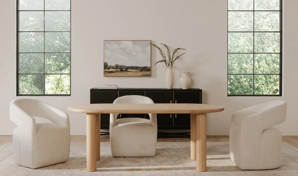 Milo Small Dining Table Oak, 78"W x 39”D