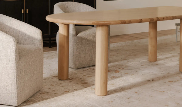 Milo Small Dining Table Oak, 78"W x 39”D