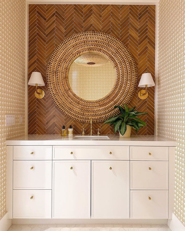 Kenis Braided Mirror, Natural, 48"Dia