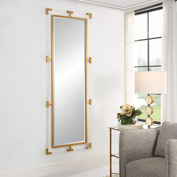 Balkan Tall Mirror, Gold, 28"W x 75"H