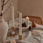 Column Pillar Candle Duo, White