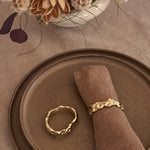 Flow Napkin Ring, Set of 2, Brass