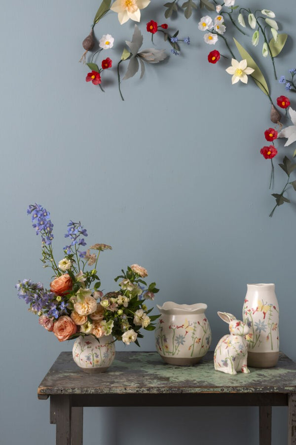 Flower Fields Pot, 5.5"x 5.75"