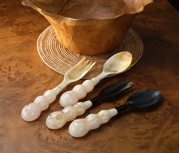 Jasmine Natural/Ivory Swirled Serving Set
