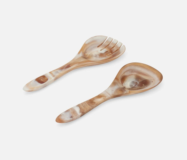 Laney Serving Set - Brown Swirled