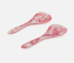 Laney Serving Set - Pink Swirled
